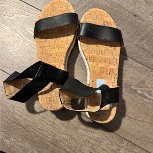 Black Sandals with Cork Sole